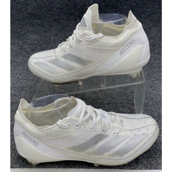 adidas Adizero Electric Football Cleats Men 7.5 White Silver Metallic IE4374 main image 11